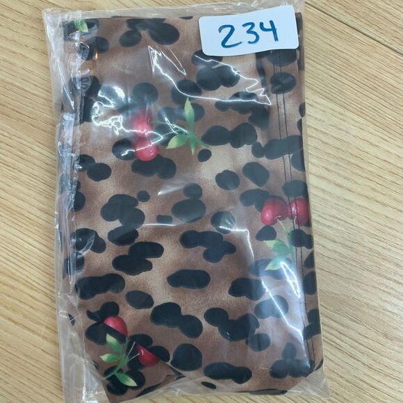 Fragile By XOXO  Leopard Cherry Lace Mini Skirt Size L Rockabilly Trashy Y2k - Picture 8 of 8